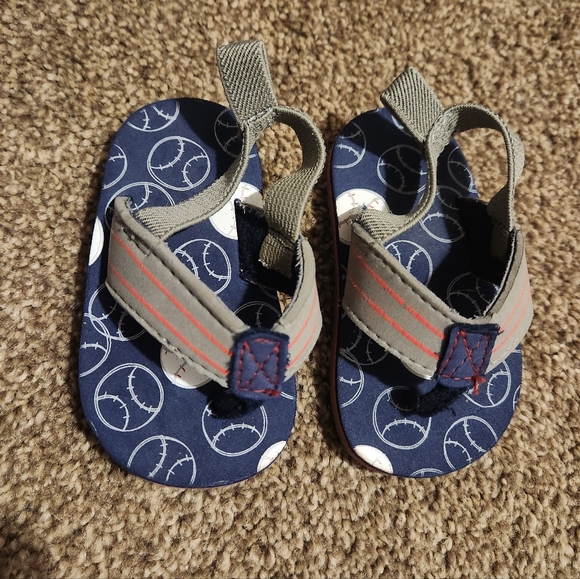 Baby Boy's Size 2 Flip Flops - Picture 2 of 5